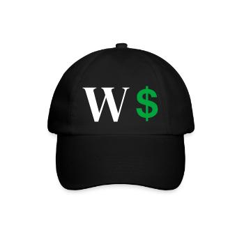 Letter w dollar - Baseball Cap - black/black - Front