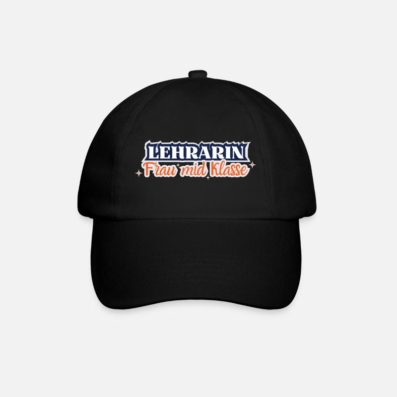 Lehrarin - Frau mid Klasse, Lehrerin - Baseballkappe - Schwarz/Schwarz