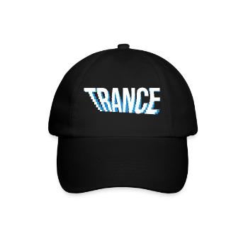 trance music logo design. - Baseball Cap - black/black - Front
