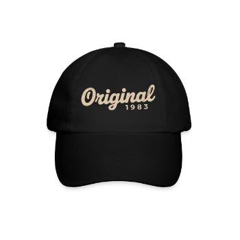 Geburtstagsgeschenk 1983 | Geboren 1983 - Baseballkappe - Schwarz/Schwarz - Vorne