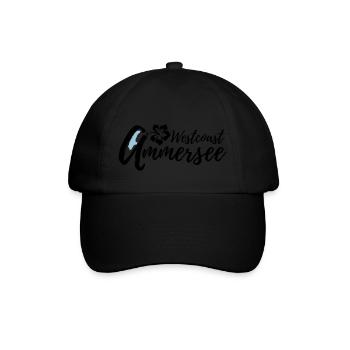 Ammersee Weastcoast Blume - Baseballkappe - Schwarz/Schwarz - Vorne
