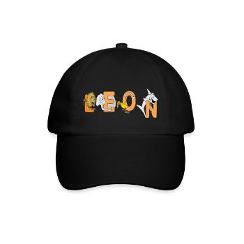 Leon - Baseballkappe - Schwarz/Schwarz - Vorne
