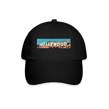 Hollywood - Baseballkappe - Schwarz/Schwarz - Vorne