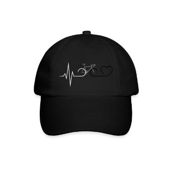 Heartbeat Bike Heart - Baseballkappe - Schwarz/Schwarz - Vorne