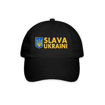 Slava ukraini - Baseball Cap - black/black - Front