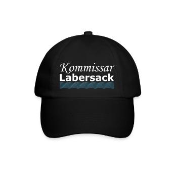 Polizei Spruch Kommissar - Baseballkappe - Schwarz/Schwarz - Vorne