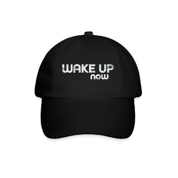 Wake up now - Baseball Cap - black/black - Front