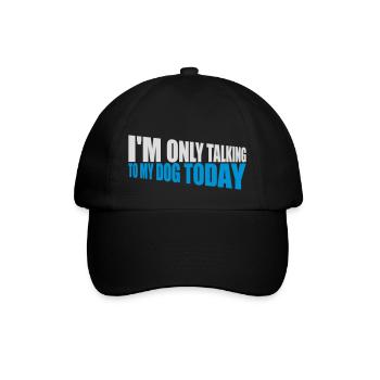 only talking to dog - Baseballkappe - Schwarz/Schwarz - Vorne