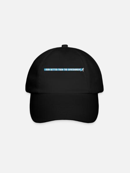 run better than government - Baseballkappe - Schwarz/Schwarz