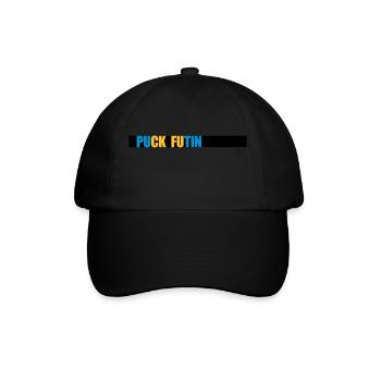 puck futin logo design - Baseball Cap - black/black - Front