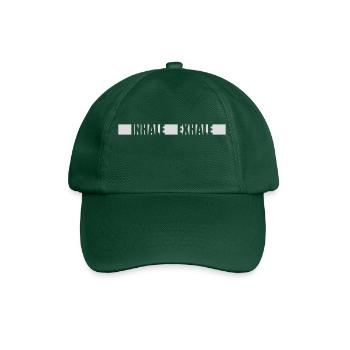 Inspirez expirez Yoga citation - Casquette classique - vert bouteille - Devant