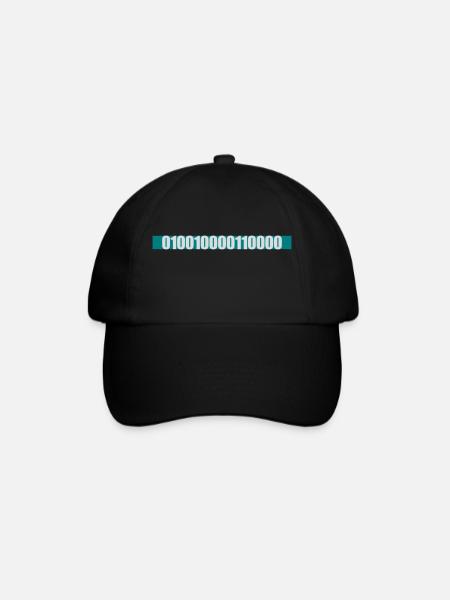 Binär Code Programm Sprache - Baseballkappe - Schwarz/Schwarz