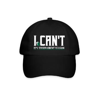 Je ne peux pas. C’est la saison des tournois. Drôle de trading TCG - Casquette classique - noir/noir - Devant