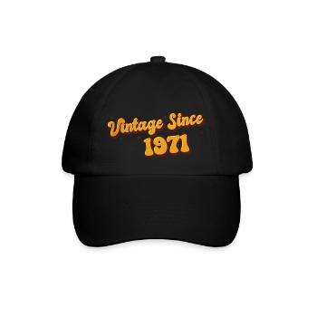 Millésime depuis 1971 52 ans - Groovy 52ème - Casquette classique - noir/noir - Devant