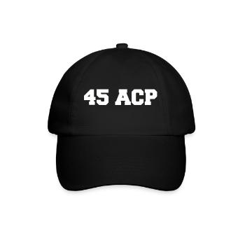 Just 45ACP white - Baseballkappe - Schwarz/Schwarz - Vorne