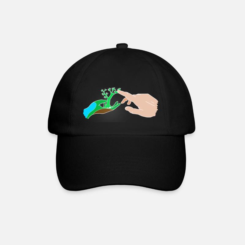 Mensch und Natur - Baseballkappe - Schwarz/Schwarz