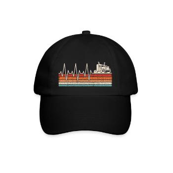 Truck Driver Heartbeat - Baseball Cap - black/black - Front