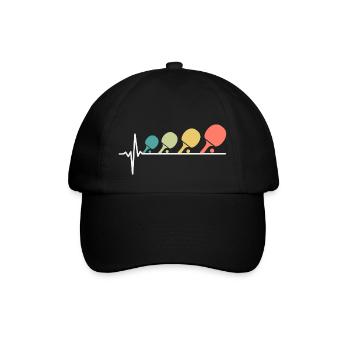 Tischtennis Herzschlag - Baseballkappe - Schwarz/Schwarz - Vorne
