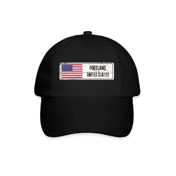 Portland United States Flag - Baseball Cap - black/black - Front