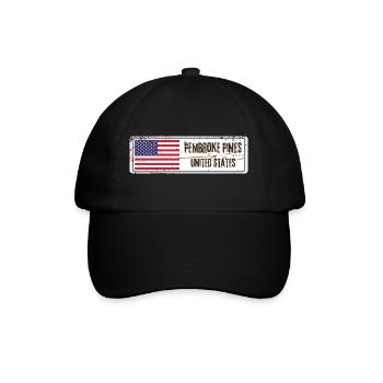 Pembroke Pines United States Flag - Baseball Cap - black/black - Front