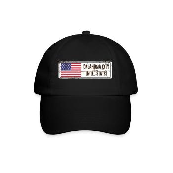 Oklahoma City Flagge der Vereinigten Staaten - Baseballkappe - Schwarz/Schwarz - Vorne