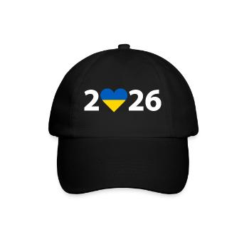 I love Ukraine 2026, Ukraine 2026 - Baseball Cap - black/black - Front