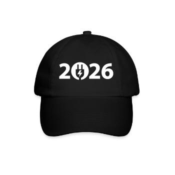 Électricien 2026, Technicien en électronique 2026, Électricité 2026 - Casquette classique - noir/noir - Devant