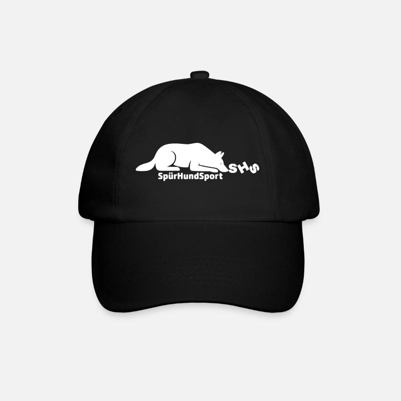 SHS Logo weiss - Baseballkappe - Schwarz/Schwarz