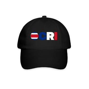 Costa Rica - Baseballkappe - Schwarz/Schwarz - Vorne