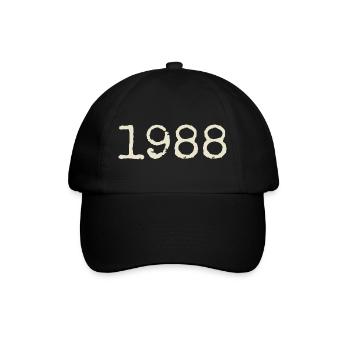 Geburtstagsgeschenk 1988 – Großartig seit 1988 - Baseballkappe - Schwarz/Schwarz - Vorne