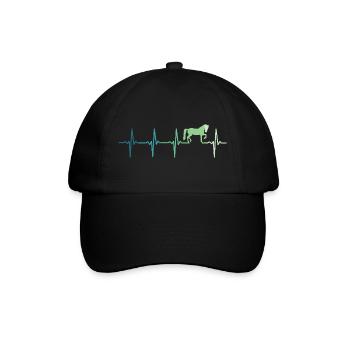 cheval battement de coeur équitation dressage - Casquette classique - noir/noir - Devant
