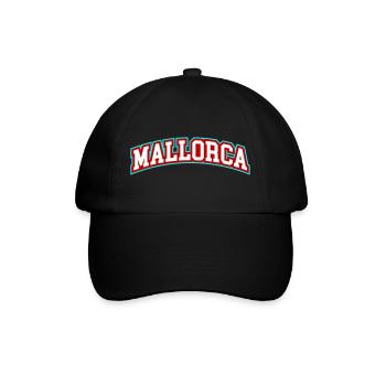 Mallorca Schriftzug - Baseballkappe - Schwarz/Schwarz - Vorne