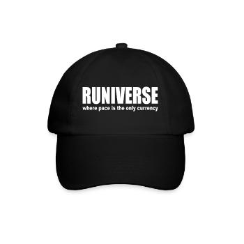 Runiverse Pace Is Currency Running is my Universe - Baseball Cap - black/black - Front