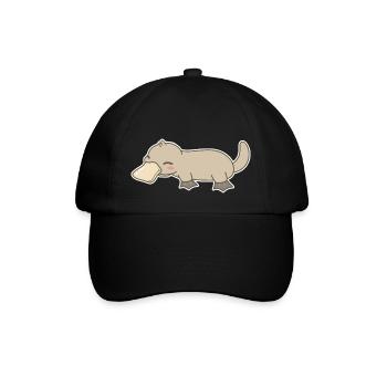 Schnabeltier - Baseballkappe - Schwarz/Schwarz - Vorne