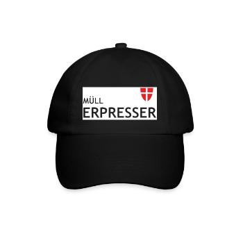 Müll Erpresser Straßenarbeiter Outfits Spruch - Baseballkappe - Schwarz/Schwarz - Vorne