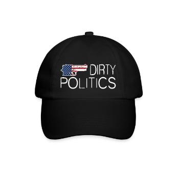 Dirty Politics Vintage Patriotic Designs T-Shirt - Baseballkappe - Schwarz/Schwarz - Vorne