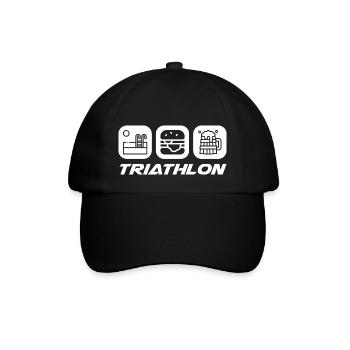 Pour les fans du triple effort - Casquette classique - noir/noir - Devant