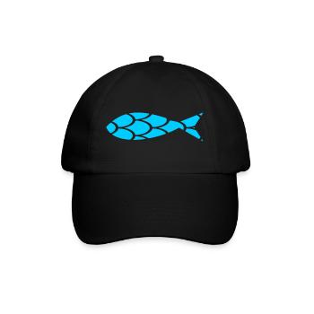 SARDINE. FISCH. APRILSCHERZ. OSTERN. MEER - Baseballkappe - Schwarz/Schwarz - Vorne