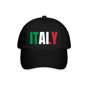 Flag of Italy - Baseball Cap - black/black - Front