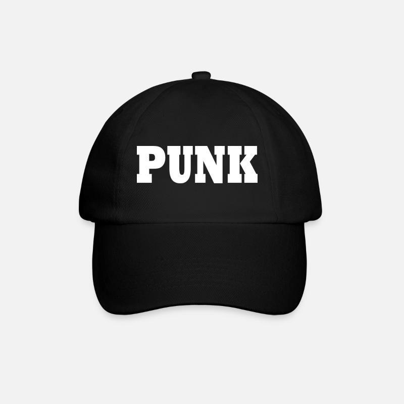Punk - Baseballkappe - Schwarz/Schwarz