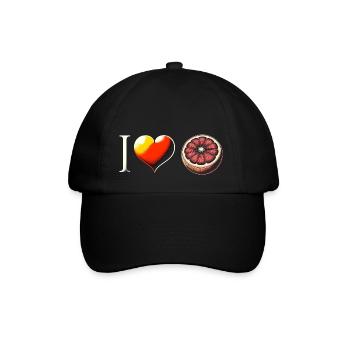 Ich liebe Grapefruit - Baseballkappe - Schwarz/Schwarz - Vorne