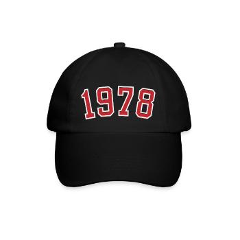 Année de naissance sport 1978 - Casquette classique - noir/noir - Devant