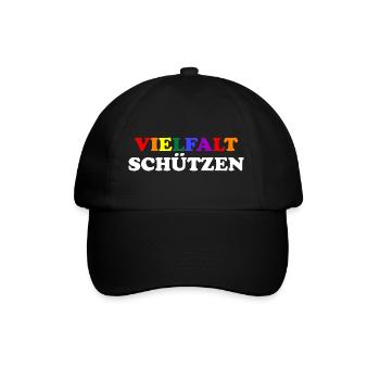 Vielfalt Schützen - Baseballkappe - Schwarz/Schwarz - Vorne