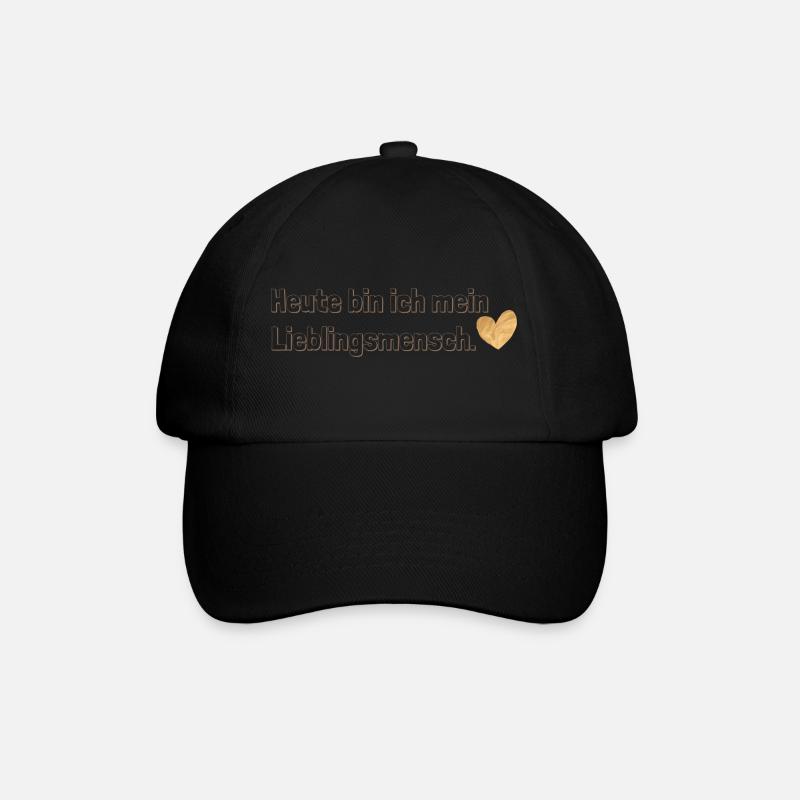 Heute bin ich mein Lieblingsmensch – Selbstliebe - Baseballkappe - Schwarz/Schwarz