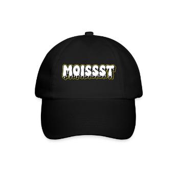 Mot-mot en police grasse humide - Casquette classique - noir/noir - Devant