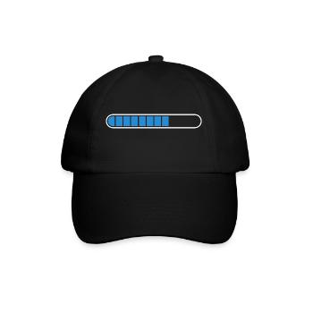 Ladebalken PC Icon Symbol - Baseballkappe - Schwarz/Schwarz - Vorne