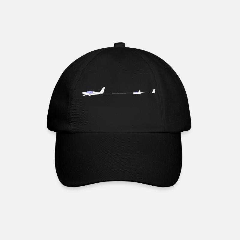 Remorquage d'avion, avion motorisé, planeur - Casquette classique - noir/noir
