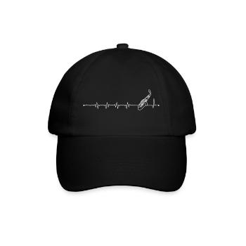 Heartbeat Saxophone Rhythm - Baseball Cap - black/black - Front