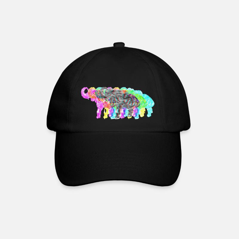 Edelfant Elephant PopArt - Casquette classique - noir/noir
