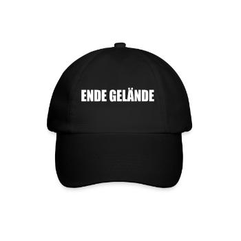 Ende gelände - Baseballkappe - Schwarz/Schwarz - Vorne